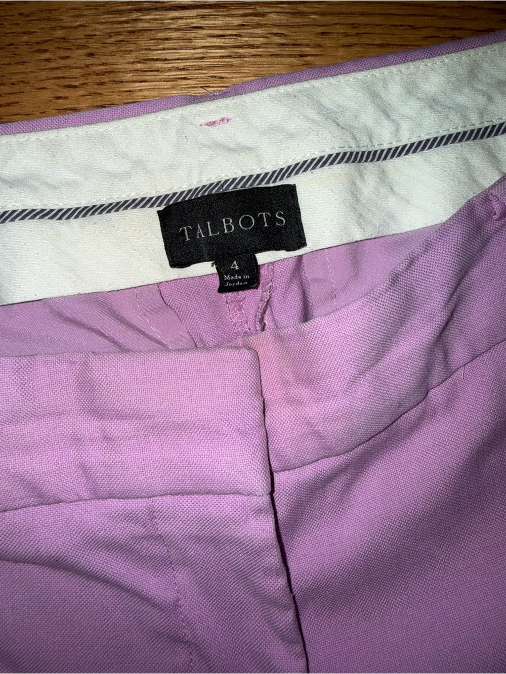 Talbots Lavender Straight-Leg Dress Pants - Picture 2 of 3